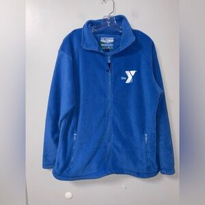 Blue Generation The YMCA logo blue zip fleece jacket men’s M
